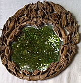 木彫り鏡
